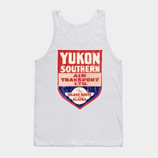 Yukon Southern Alaska Vintage Airlines Air Transport Luggage Distressed Tank Top